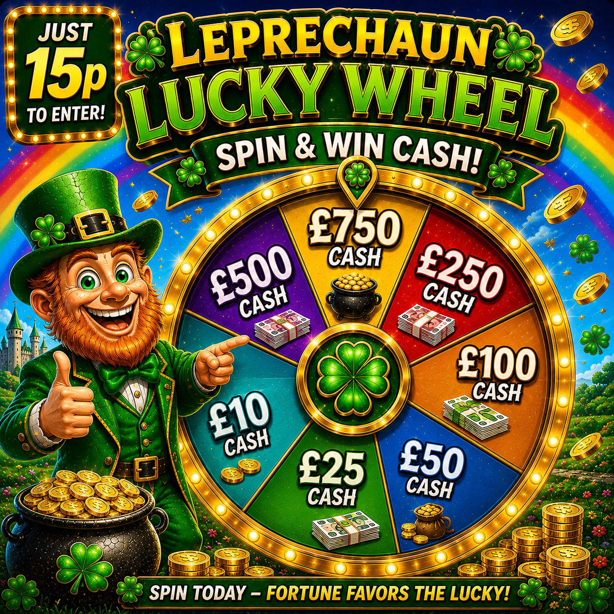 Leprechaun lucky wheel