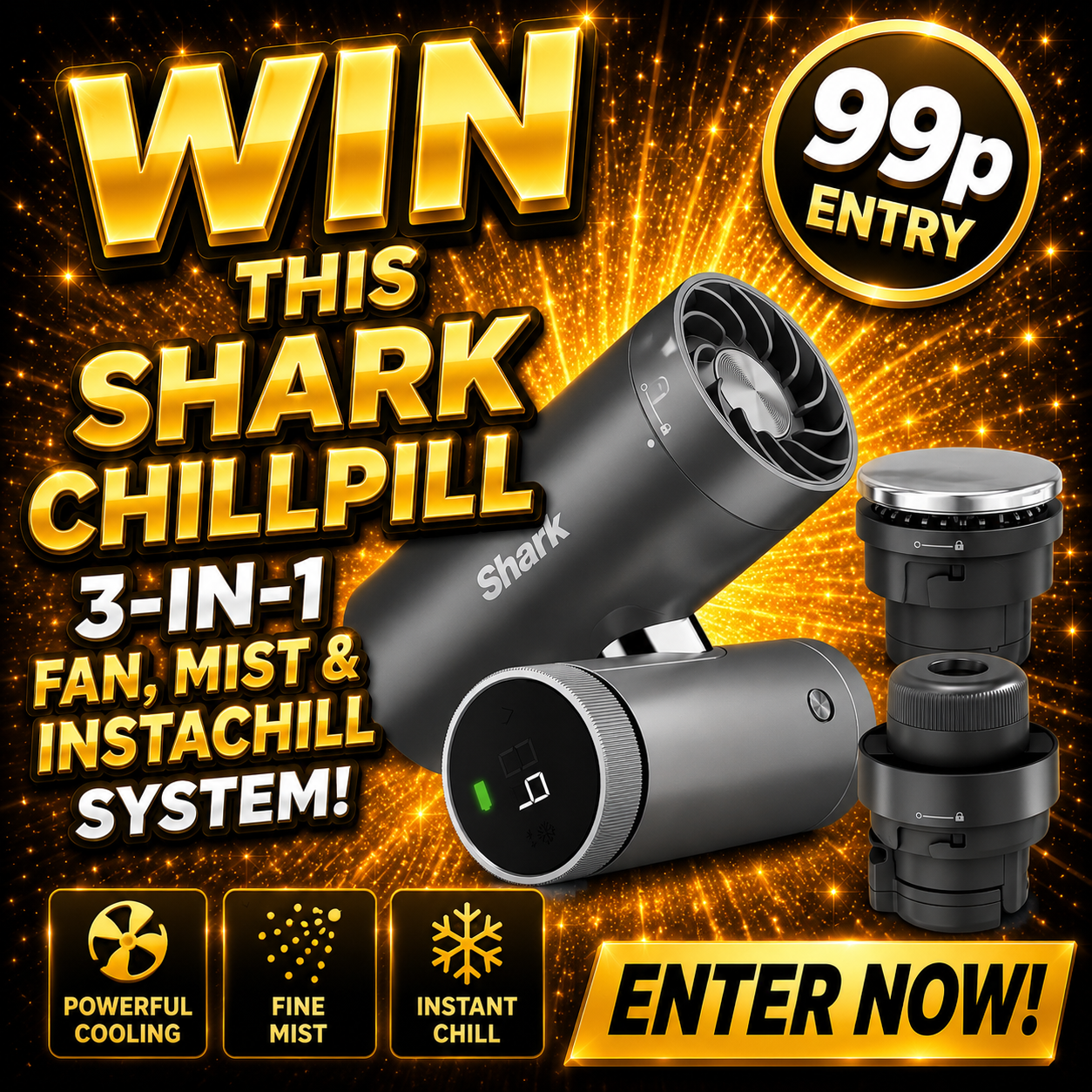 SHARK CHILLPILL 3-IN-1 FAN,